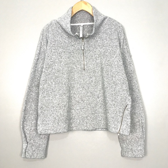 Fabletics Tops - Fabletics Sweater Knit Pullover Quarter Zip
